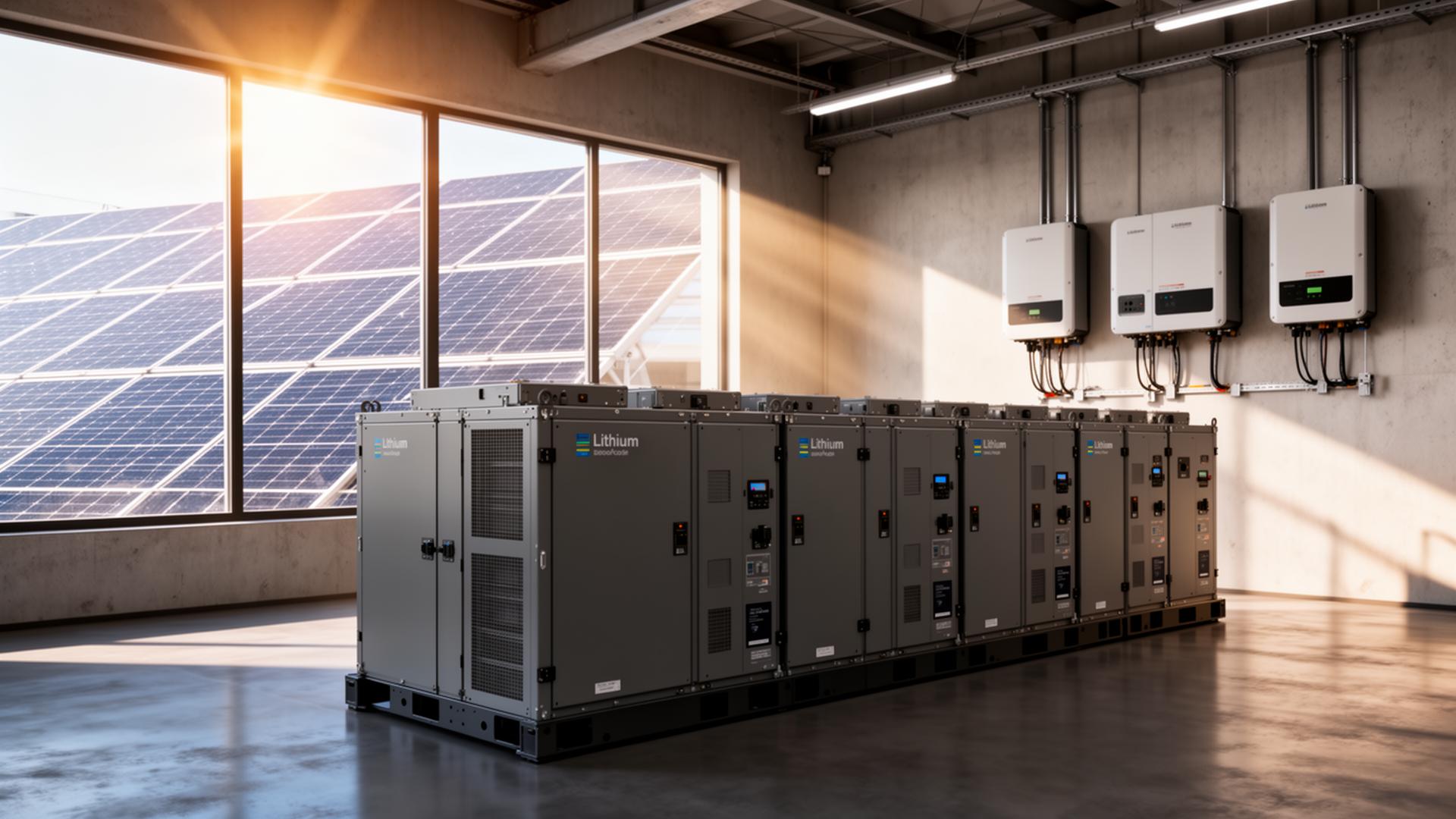 Full energy storage range — solar, inverters and battery banks