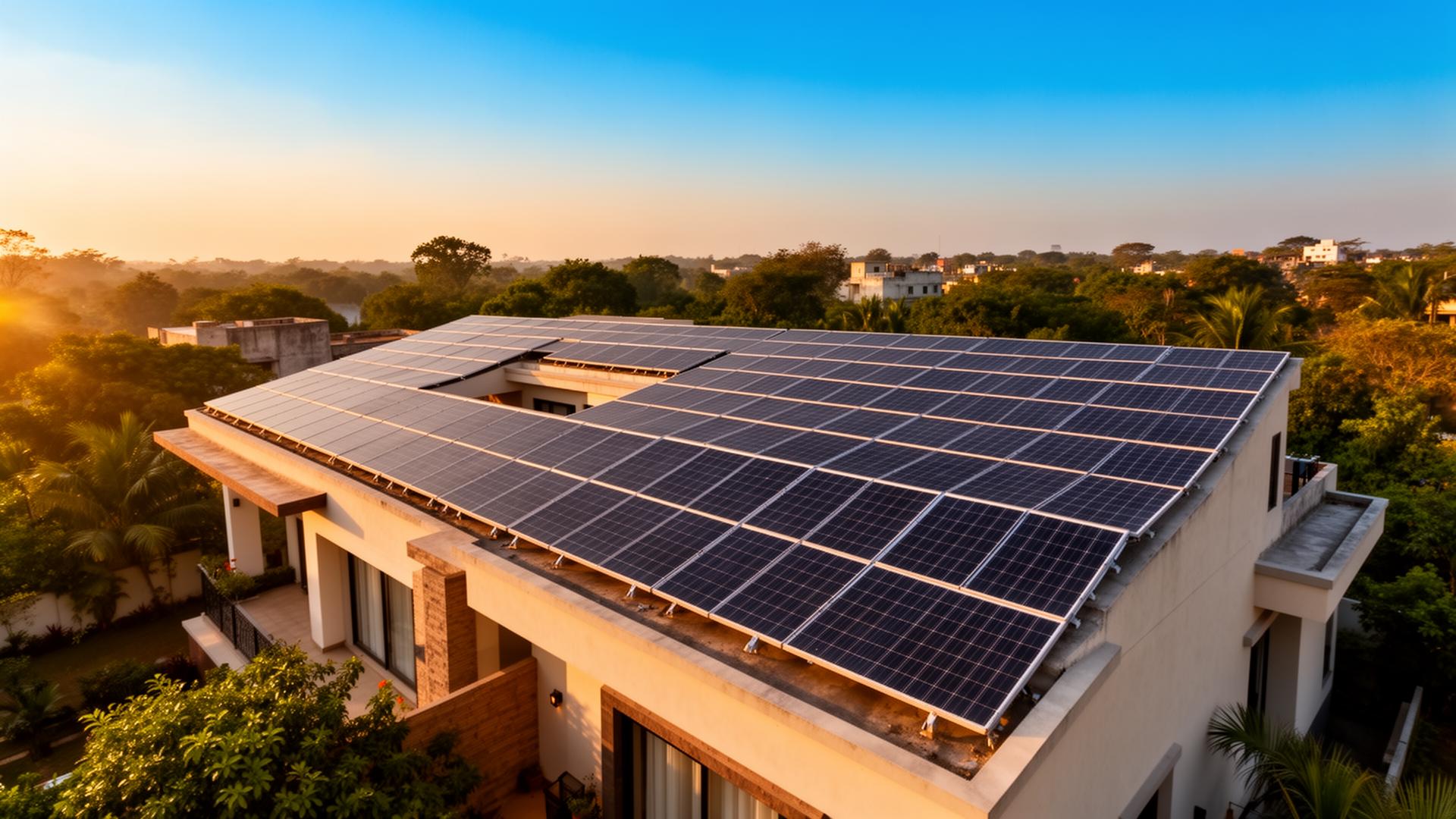 Rooftop solar installation